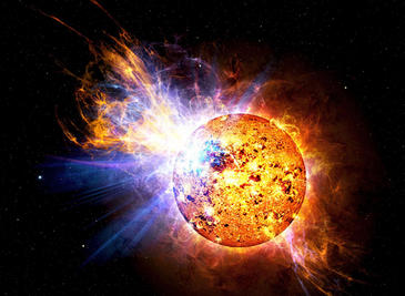 Flare Star Gets 15 Times Brighter in Minutes